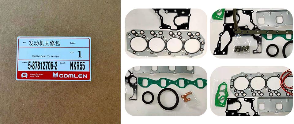 4JB1 Engine Rebuild Kit Display Isuzu 4JB1 Diesel Engine Overhaul Full Gasket Set and Bearings